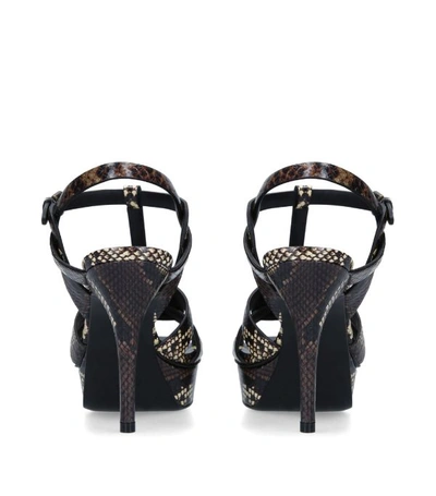 Shop Saint Laurent Snakeskin Tribute Sandals 75