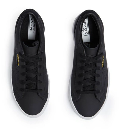 Shop Adidas Originals Leather Sleek Sneakers