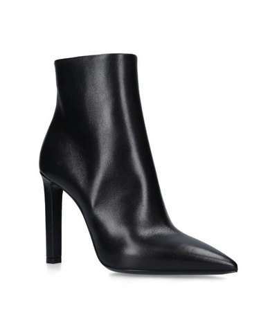 Shop Saint Laurent Leather Kate Ankle Boots 75