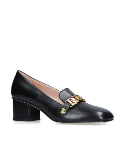 Shop Gucci Leather Sylvie Pumps 55