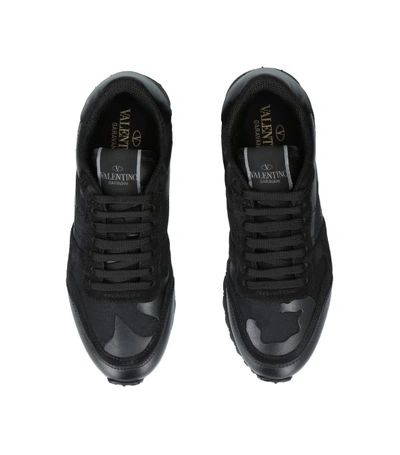 Shop Valentino Camouflage Sneakers In Black