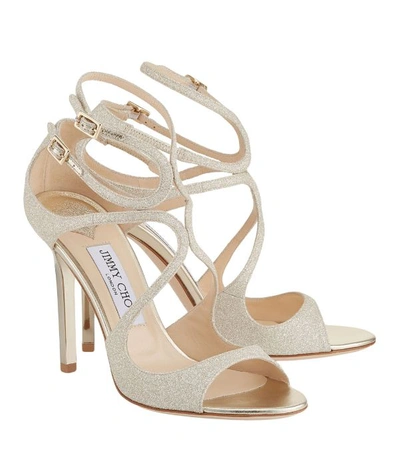 Shop Jimmy Choo Lang 100 Glitter Sandals