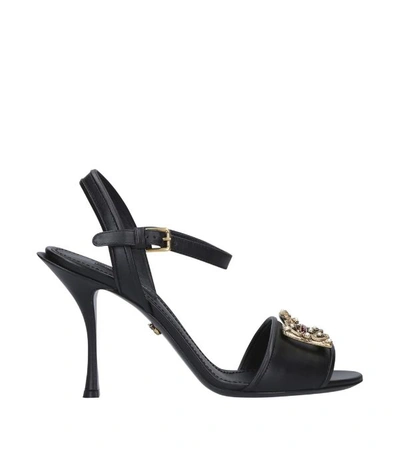 Shop Dolce & Gabbana Leather Kiera Sandals 85