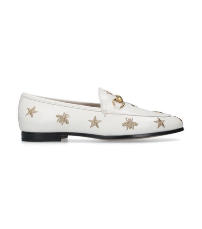 Shop Gucci Embroidered Jordaan Loafers