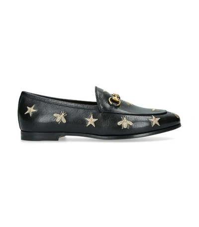 Shop Gucci Embroidered Jordaan Loafers