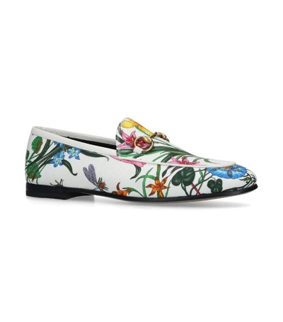 Gucci X Ken Scott Jordaan Floral Print Loafer In White ModeSens