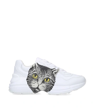 Shop Gucci Rhyton Cat Sneakers