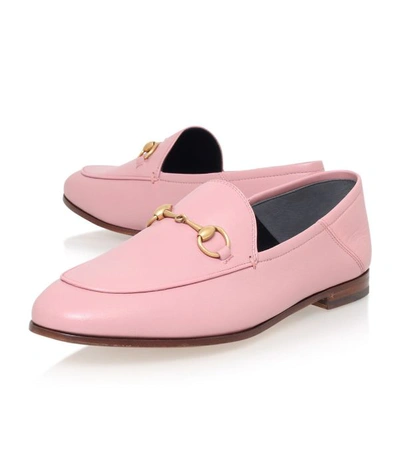 Shop Gucci Leather Horsebit Loafers