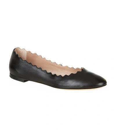 Shop Chloé Leather Lauren Flats