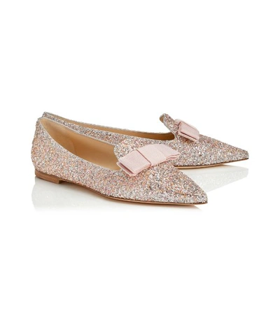 Shop Jimmy Choo Gala Glitter Flats