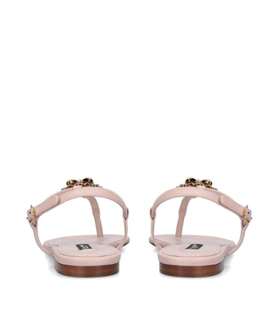 Shop Dolce & Gabbana Leather Devotion Heart Sandals