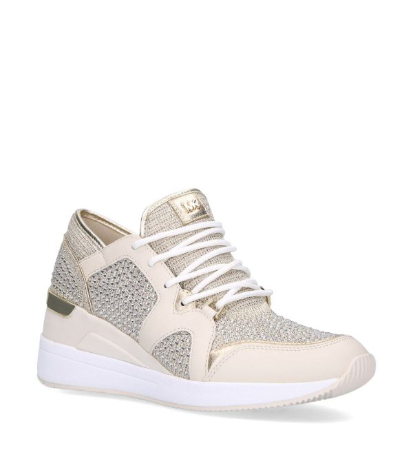 liv canvas and leather trainer