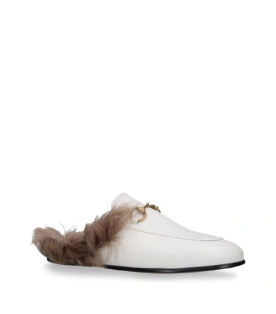 Shop Gucci Princetown Shearling Slippers