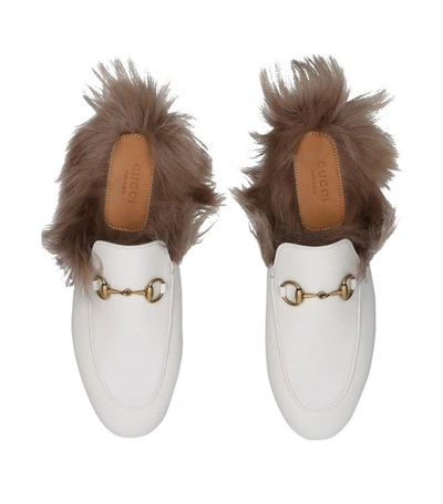 Shop Gucci Princetown Shearling Slippers