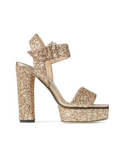 Shop Jimmy Choo Maie 125 Glitter Platform Sandals