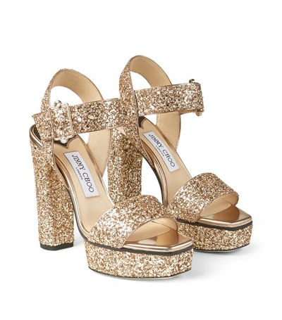 Shop Jimmy Choo Maie 125 Glitter Platform Sandals