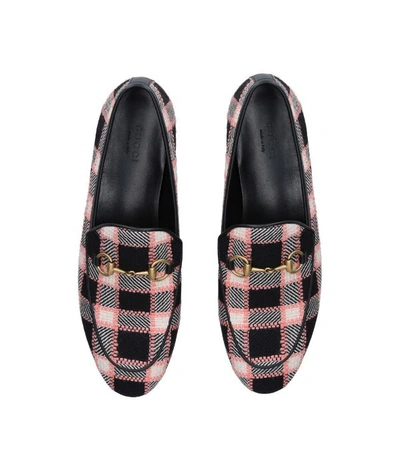 Shop Gucci Tweed Jordaan Loafers