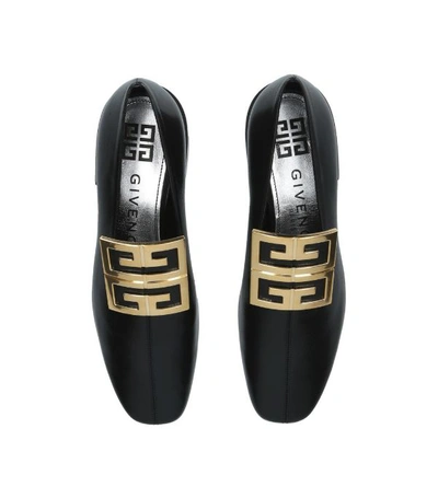 Shop Givenchy Leather 4g Loafers