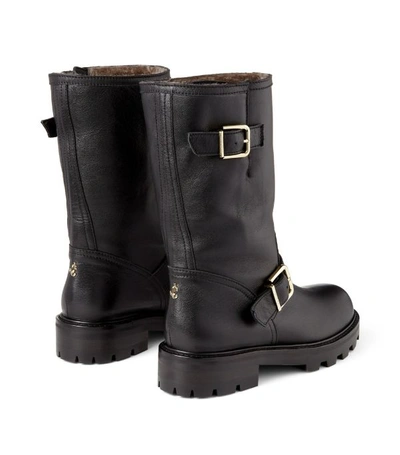 Shop Jimmy Choo Biker Ii Leather Boots