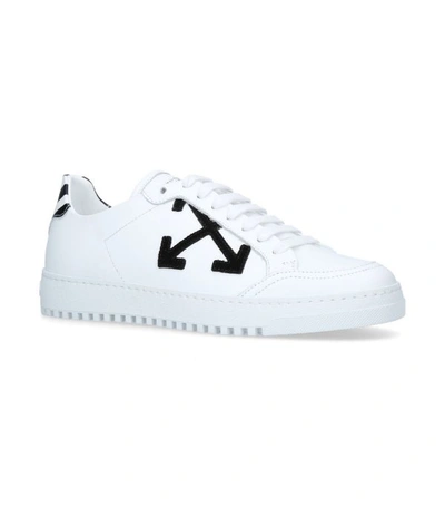 Shop Off-white Leather Arrows Sneakers