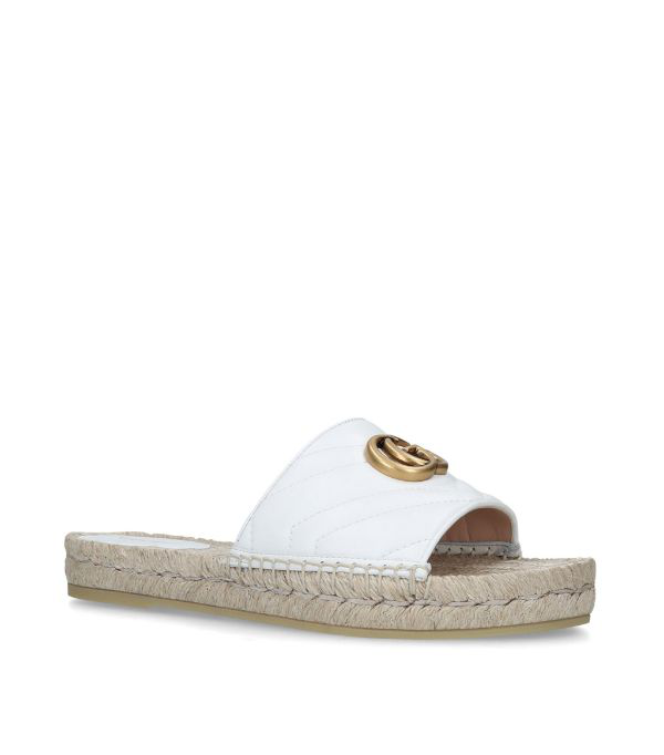 pilar gg matelassé espadrille slide sandal
