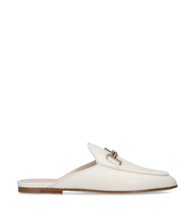 Shop Tod's Leather Cuoio Slippers