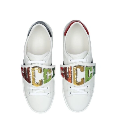 Shop Gucci Sequin Ace Sneakers