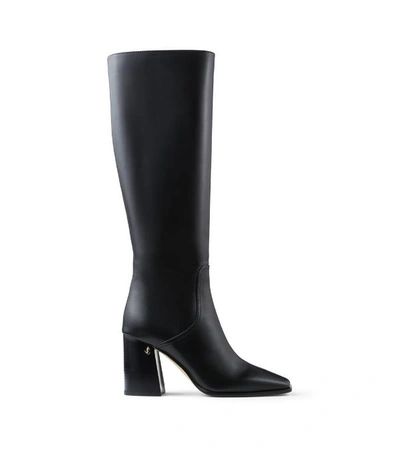 Shop Jimmy Choo Brionne 85 Leather Knee-high Boots