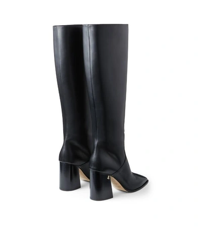 Shop Jimmy Choo Brionne 85 Leather Knee-high Boots