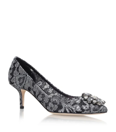 Shop Dolce & Gabbana Lace Rosa Embellished Pumps 60