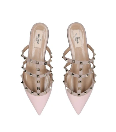 Shop Valentino Patent Rockstud Slippers