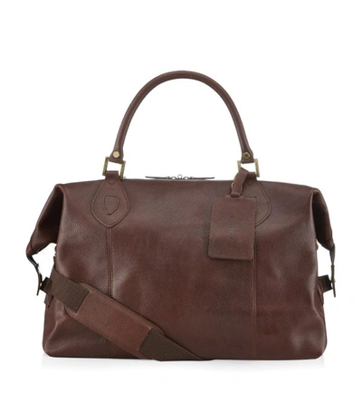 Shop Barbour Leather Travel Explorer Bag