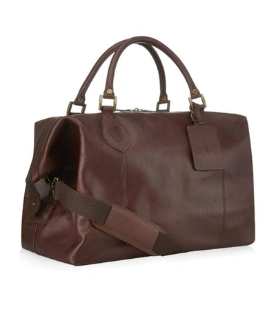 Shop Barbour Leather Travel Explorer Bag