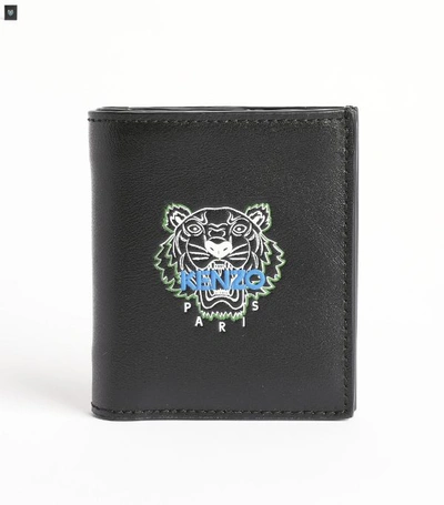 Shop Kenzo Icon Tiger Leather Card Holder
