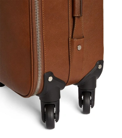 Shop Brunello Cucinelli Leather Suitcase (50cm)