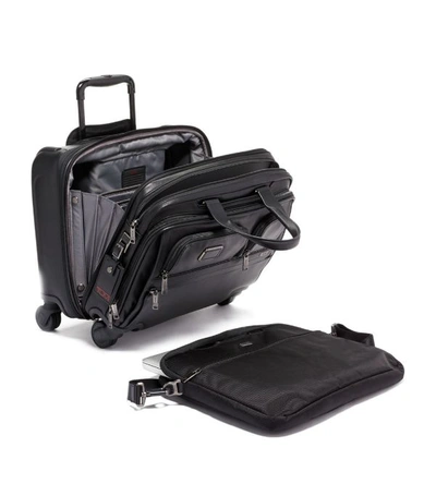 Shop Tumi Alpha 3 Leather Deluxe 4-wheel Laptop Briefcase (35.5cm)