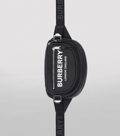 Burberry Medium Logo Print Econyl Cannon Bum Bag In Black | ModeSens