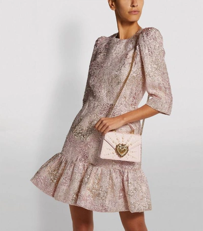 Shop Dolce & Gabbana Large Faux-pearl Devotion Shoulder Bag