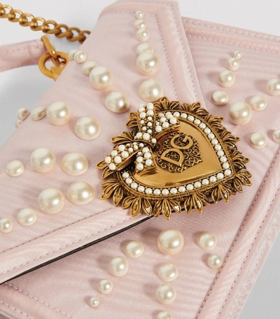 Shop Dolce & Gabbana Large Faux-pearl Devotion Shoulder Bag
