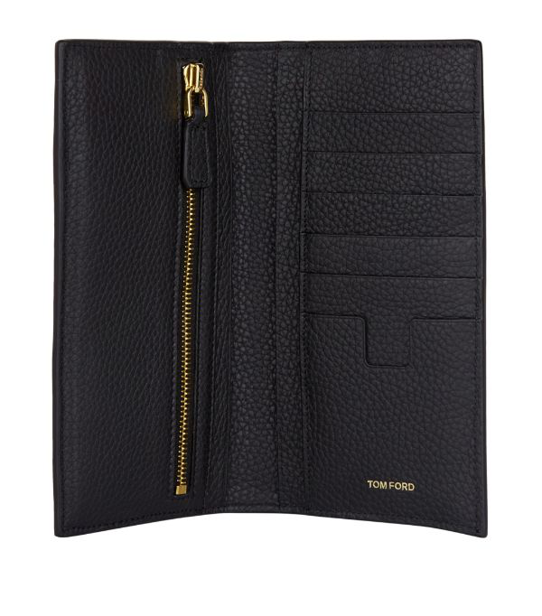 Tom Ford Leather Bifold Wallet In Black | ModeSens