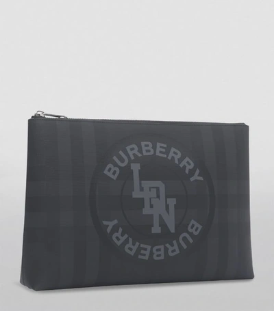 Shop Burberry Logo Graphic Check Pouch