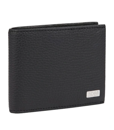 Shop Hugo Boss Boss Grained Leather Trifold Wallet