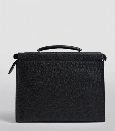 Shop Fendi Leather Peekaboo Bag