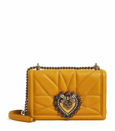 Shop Dolce & Gabbana Quilted Devotion Shoulder Bag In Multi