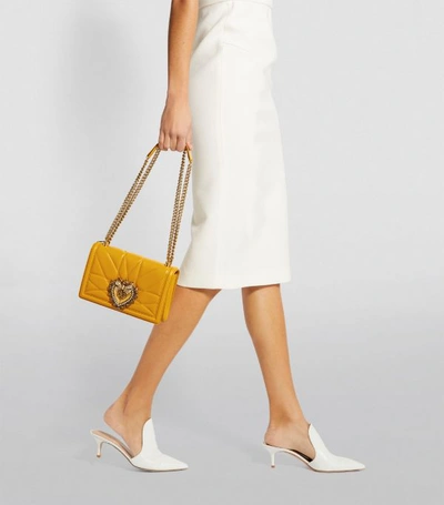 Shop Dolce & Gabbana Quilted Devotion Shoulder Bag In Multi
