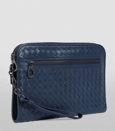 Shop Bottega Veneta Small Leather Intrecciato Document Case