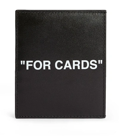 Shop Off-white Leather Quote Card Holder