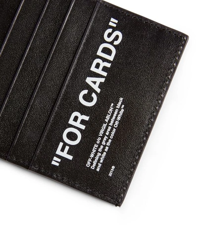 Shop Off-white Leather Quote Card Holder