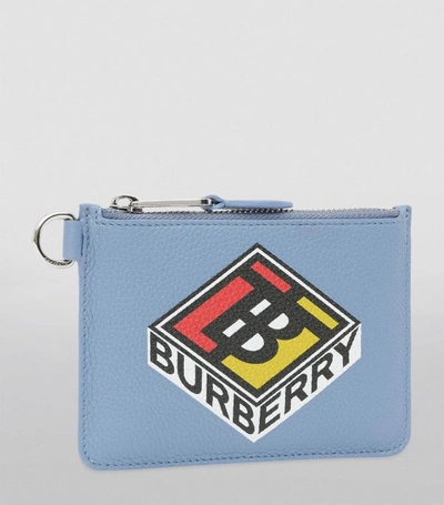 Shop Burberry Logo Graphic Leather Zip Wallet