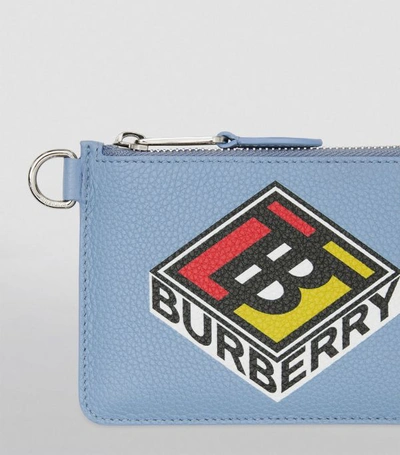 Shop Burberry Logo Graphic Leather Zip Wallet